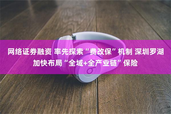 网络证劵融资 率先探索“费改保”机制 深圳罗湖加快布局“全域+全产业链”保险