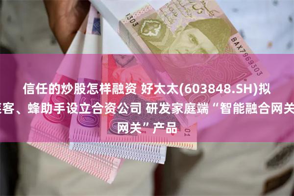 信任的炒股怎样融资 好太太(603848.SH)拟与好莱客、蜂助手设立合资公司 研发家庭端“智能融合网关”产品