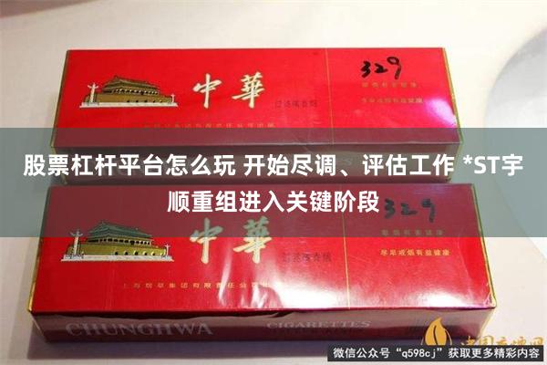 股票杠杆平台怎么玩 开始尽调、评估工作 *ST宇顺重组进入关键阶段