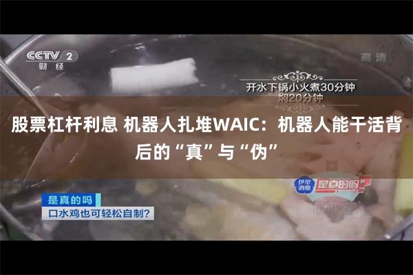 股票杠杆利息 机器人扎堆WAIC：机器人能干活背后的“真”与“伪”
